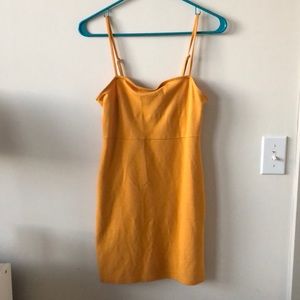 Mustard yellow forever21 bodycon dress size small